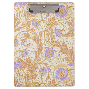 Walter Crane Arts and Crafts Lila Blumenkunst Klemmbrett