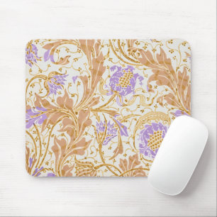 Walter Crane Arts and Crafts Lila Blumenkunst Mousepad