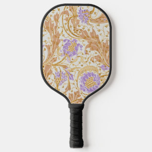 Walter Crane Arts and Crafts Purple Blumenkunst Pickleball Schläger