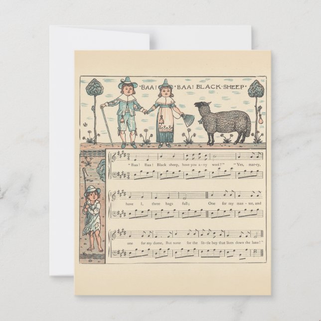Walter Crane Baa Baa schwarzes Schaf Kinderreim (Vorderseite)