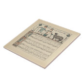 Walter Crane Baa Baa schwarzes Schaf Kinderreim Fliese (Seite)