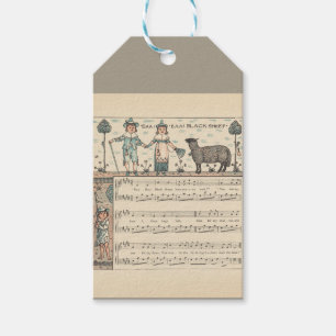 Walter Crane Baa Baa schwarzes Schaf Kinderreim Geschenkanhänger