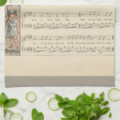 Walter Crane Baa Baa schwarzes Schaf Kinderreim Geschirrtuch (Gefaltet)