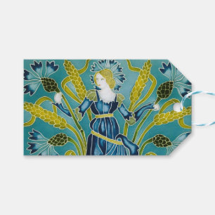 Walter Crane Blaue Kornblume Arts and Crafts Geschenkanhänger