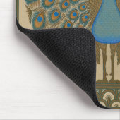 Walter Crane Blue Peacock mit seinem Schwanz Mousepad (Ecke)