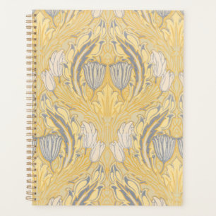 Walter Crane Blue White Tulips & Acanthus Planer