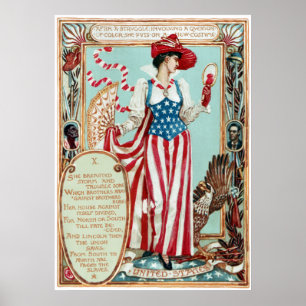 Walter Crane Columbia Courship Vereinte Staaten Poster