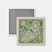 Walter Crane Daisy Tile Magnet (Vorderseite/Rückseite)