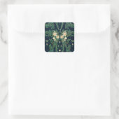Walter Crane "Francesca" Botanisch Quadratischer Aufkleber (Tasche)