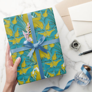 Walter Crane Gelbe Narzisse Art Nouveau Fliese Geschenkpapier