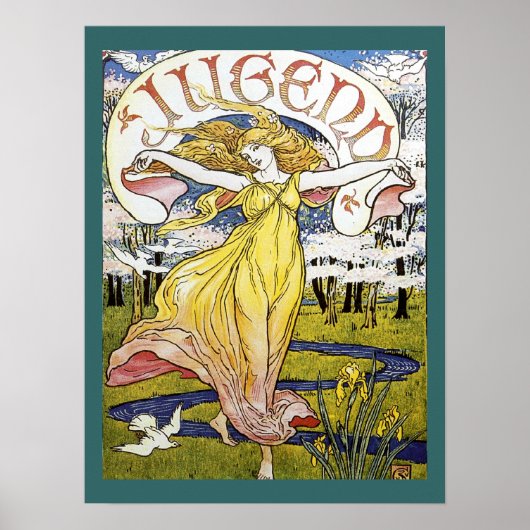 Walter Crane "Jugend" Jugendstil-Poster Poster (Vorne)