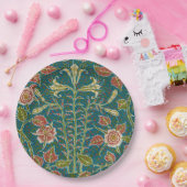 Walter Crane Lily and Rose Blume Design Pappteller (Party)