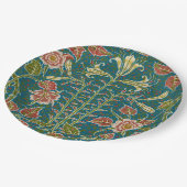 Walter Crane Lily and Rose Blume Design Pappteller (Schrägansicht)
