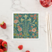 Walter Crane Lily and Rose Blume Design Serviette (Beispiel)