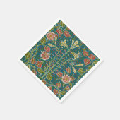 Walter Crane Lily and Rose Blume Design Serviette (Ecke)