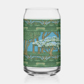 Walter Crane May Tree Wallpaper Green Blue Dosenglas (Rückseite)