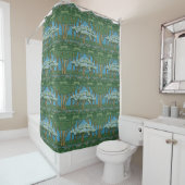 Walter Crane May Tree Wallpaper Green Blue Duschvorhang (Beispiel)