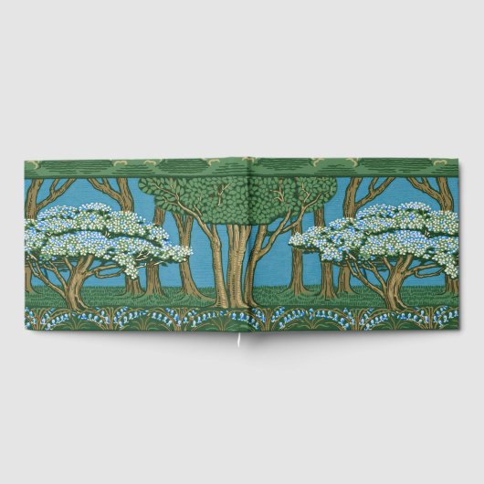Walter Crane May Tree Wallpaper Green Blue Gästebuch (Voll)