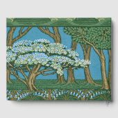 Walter Crane May Tree Wallpaper Green Blue Gästebuch (Rückseite)