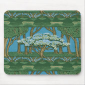 Walter Crane May Tree Wallpaper Green Blue Mousepad (Vorne)