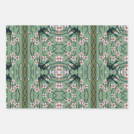 Walter Crane Schwalben und Mandeln Geschenkpapier Set