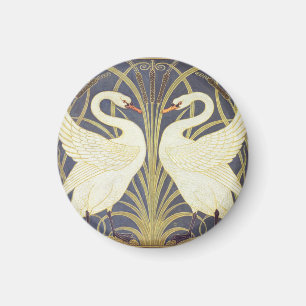 Walter Crane Schwan, Binse Und Iris Jugendstil Magnet
