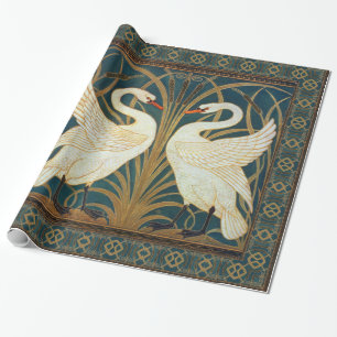 Walter Crane Schwan, Eilrush und Schwertlilie Art Geschenkpapier