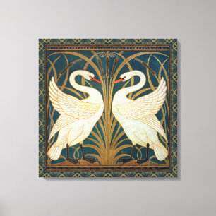 Walter Crane Schwan, Eilrush und Schwertlilie Art Leinwanddruck