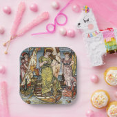 Walter Crane Ships, Graceful Ladys, Art Nouveau Pappteller (Party)