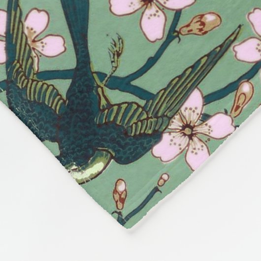 Walter Crane Swallows and Almonds Fleecedecke (Ecke)