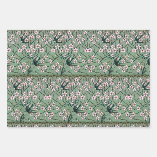 Walter Crane Swallows and Almonds Geschenkpapier Set (Vorderseite 3)