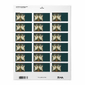 Walter Crane Swan, Rush and Iris Art Nouveau Adressaufkleber (Vorne)