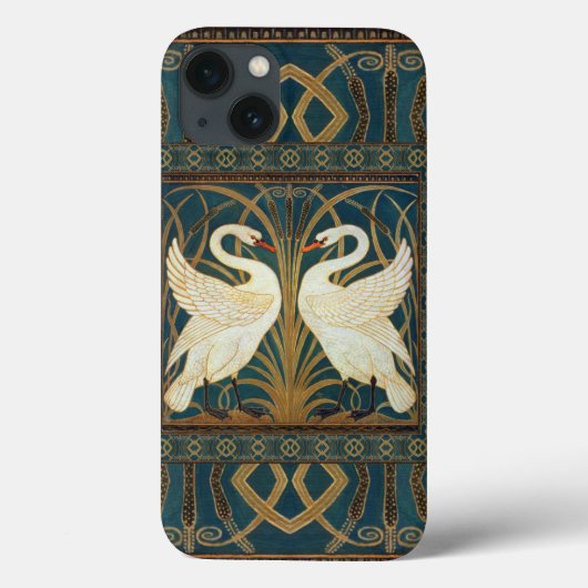 Walter Crane Swan, Rush and Iris Art Nouveau Case-Mate iPhone Hülle (Rückseite)