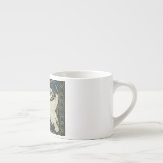 Walter Crane Swan, Rush and Iris Art Nouveau Espressotasse (Rechts)