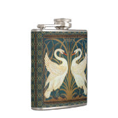 Walter Crane Swan, Rush and Iris Art Nouveau Flachmann (Rechts)