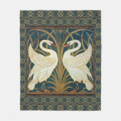 Walter Crane Swan, Rush and Iris Art Nouveau Fleecedecke (Vorderseite)