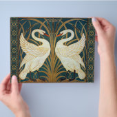 Walter Crane Swan, Rush and Iris Art Nouveau Flyer (Hand)