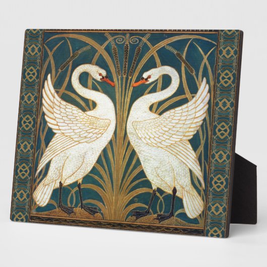 Walter Crane Swan, Rush and Iris Art Nouveau Fotoplatte (Seite)