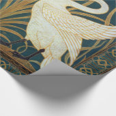 Walter Crane Swan, Rush and Iris Art Nouveau Geschenkpapier (Ecke)