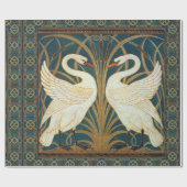 Walter Crane Swan, Rush and Iris Art Nouveau Geschenkpapier (Flach)