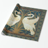 Walter Crane Swan, Rush and Iris Art Nouveau Geschenkpapier (Ungerollt)