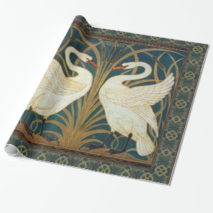 Walter Crane Swan, Rush and Iris Art Nouveau Geschenkpapier