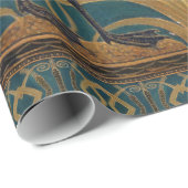 Walter Crane Swan, Rush and Iris Art Nouveau Geschenkpapier (Rolleneckpunkt)