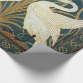 Walter Crane Swan, Rush and Iris Art Nouveau Geschenkpapier (Ecke)