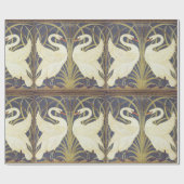 Walter Crane Swan, Rush and Iris Art Nouveau Geschenkpapier (Flach)