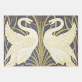 Walter Crane Swan, Rush and Iris Art Nouveau Geschenkpapier Set (Vorderseite 3)
