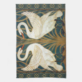 Walter Crane Swan, Rush and Iris Art Nouveau Geschirrtuch (Vertikal)