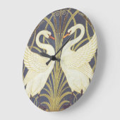 Walter Crane Swan, Rush and Iris Art Nouveau Große Wanduhr (Winkel)