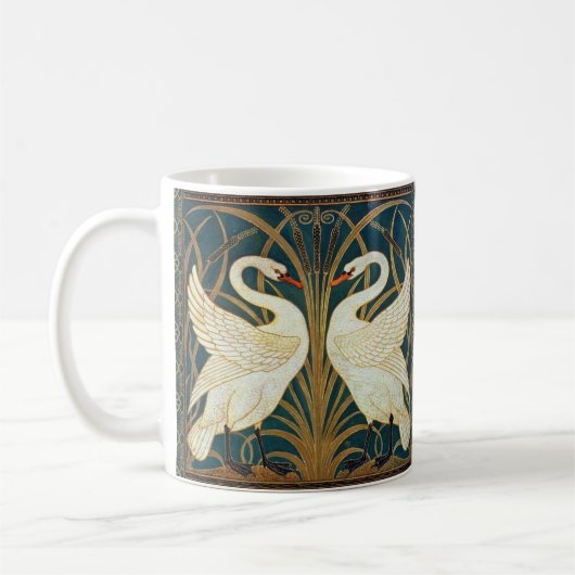 Walter Crane Swan, Rush and Iris Art Nouveau Kaffeetasse (Links)