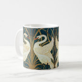 Walter Crane Swan, Rush and Iris Art Nouveau Kaffeetasse (Vorderseite Links)